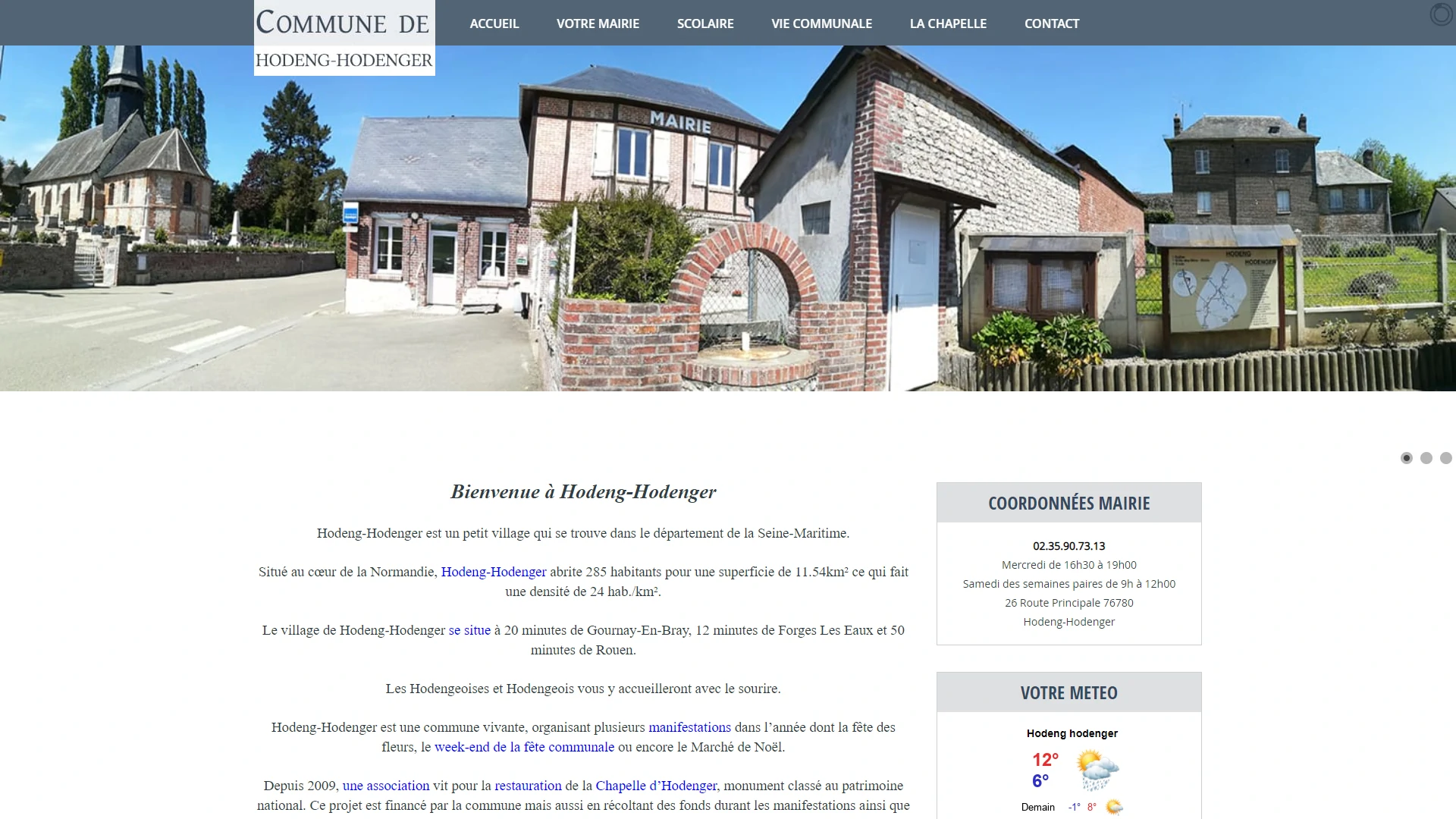 Image du site de la Mairie de Hodeng-Hodenger